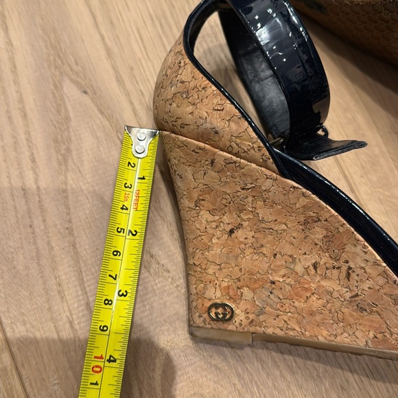 GUCCI Vitello Vernice Cork Wedge size 9.5 very good shape - Picture 9 of 9